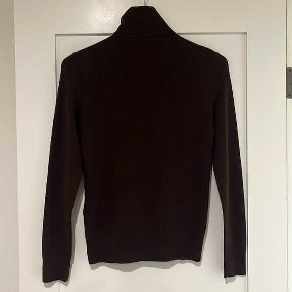 Polo Ralph Lauren Slim Fit Washable Cashmere Brown Turtleneck Sweater - Picture 2 of 8